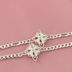 925 Sterling Silver Witch knot Bracelet Nudo de brujas